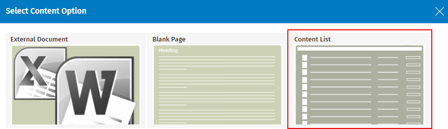 Add a content list