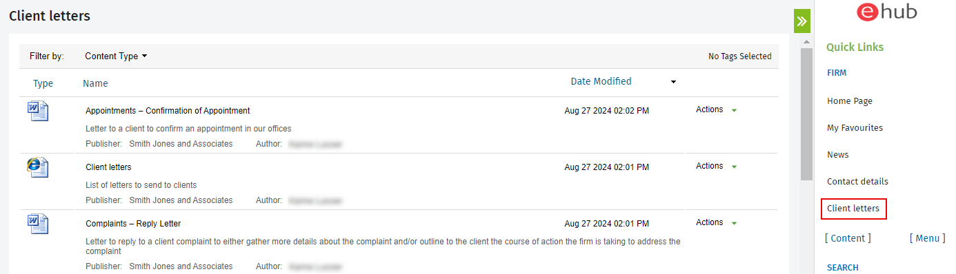 Add a content list